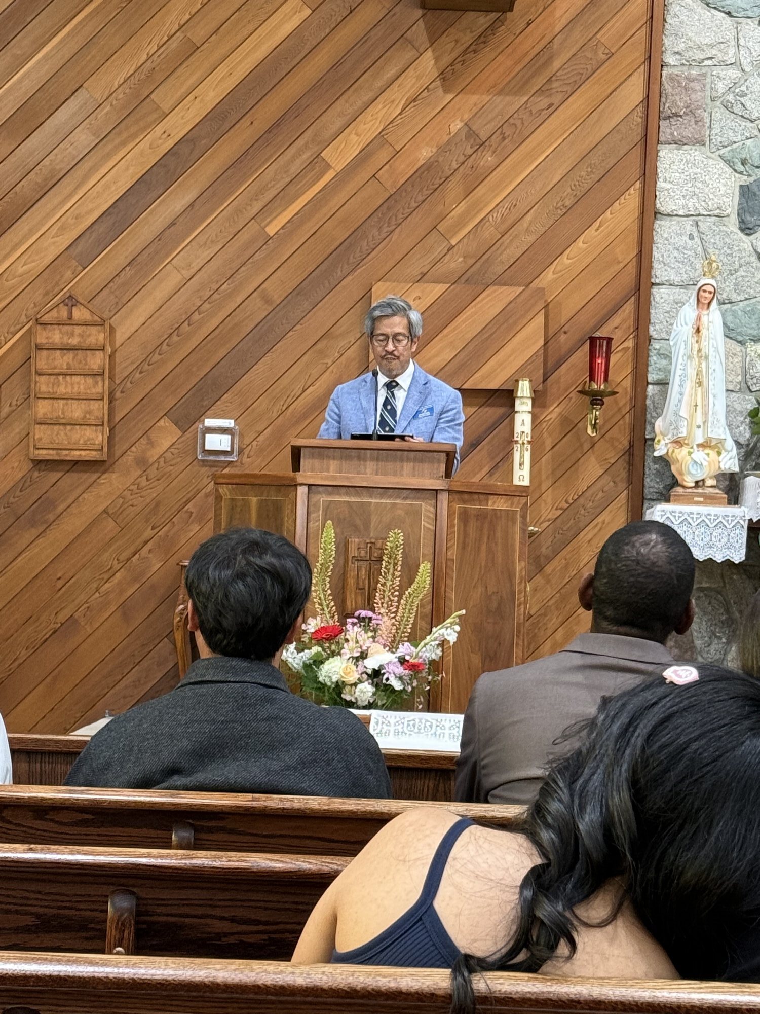 A Knight presenting one of the principles during the Exemplification ceremony